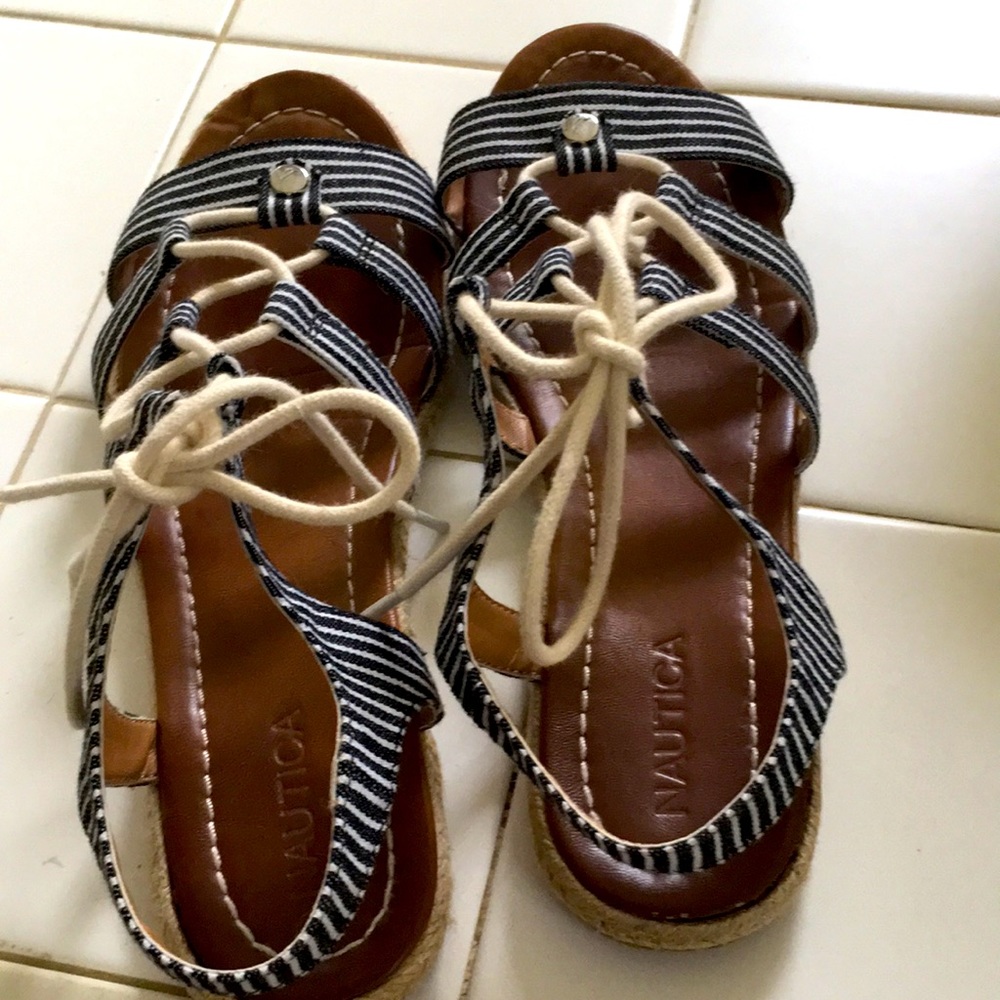Ladies blue and white Nautica Sandals